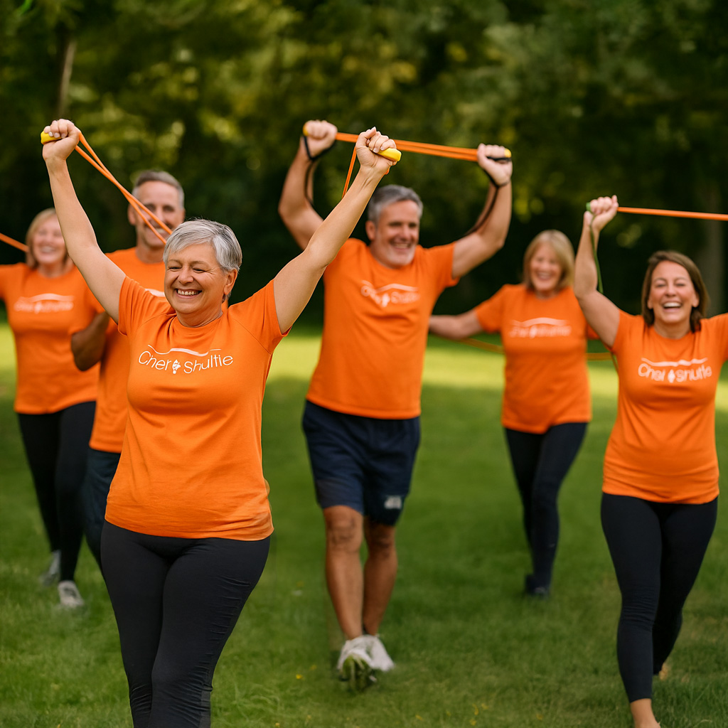Fit Club members enjoying exercise in the park
